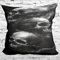 💀 Rauchiger Schädel Kissenbezug – Dark Aesthetic Style 🔥
