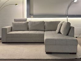 Ecksofa Hellgrau mit BettFunktion