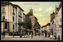 AK Rheinfelden, Marktgasse mit Automobil