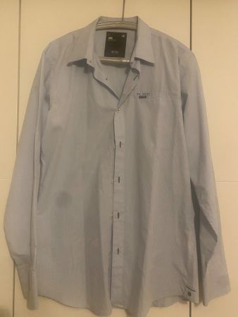 Hemd G-STAR men gr. L hellblau gestreift weis