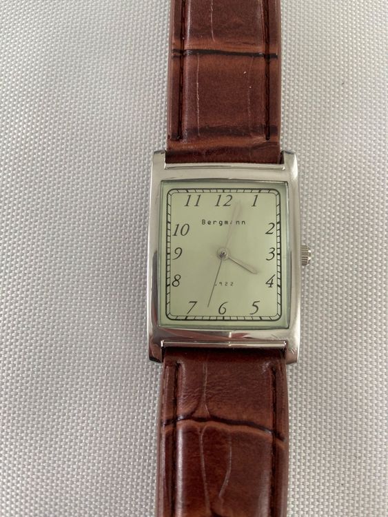 Bergmann-Uhr Modell 1922 Retro- Vintage -Look neu Quarz (Neu und