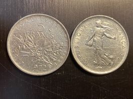 France, 5 Fr 1972 nickel 