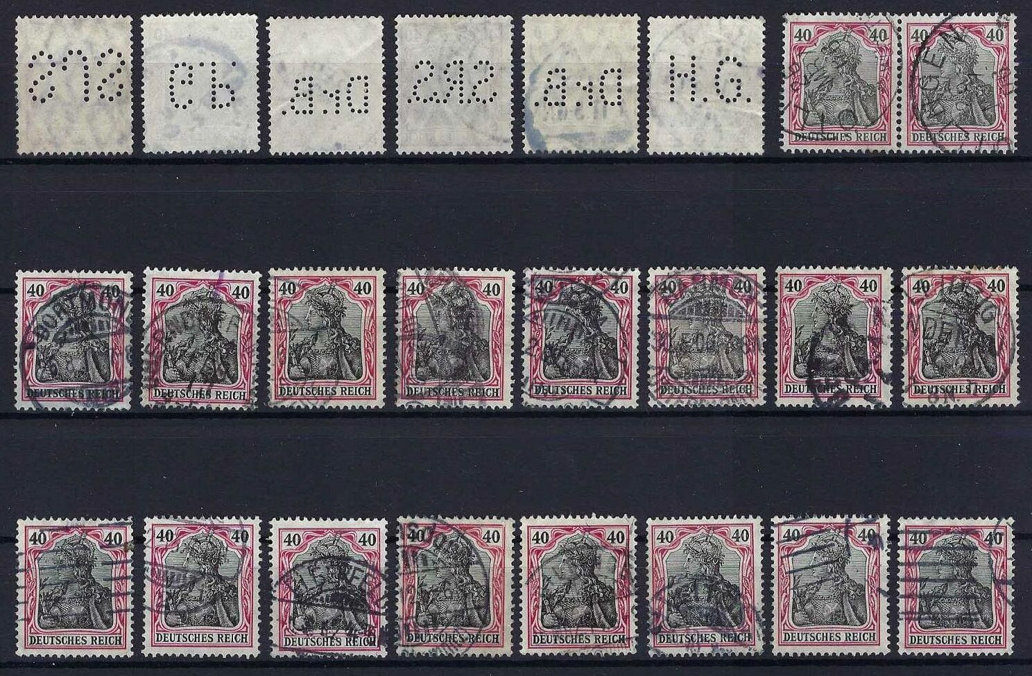 Tutti i francobolli: Germania Briefmarken gute 40 Pfennig Werte gest. – Usato da Hitzkirch venduto da walti1959