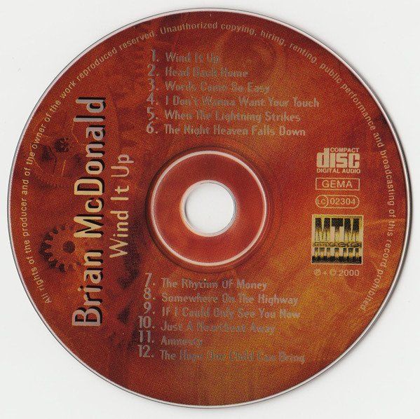 CDs: Brian McDonald – Wind It Up - Vergriffen! - a – Gebraucht aus Brittnau von Zibu 2