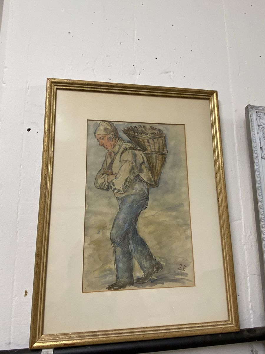 Gemälde: Originale Vintage Zeichnung Sophie Egger Looser – Gebraucht aus Dietikon von brocki-eyra 7