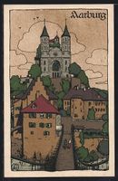 Steindruck-AK Aarburg, Brückenpartie mi