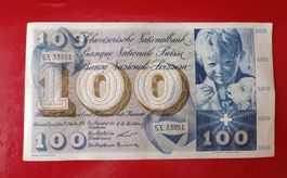 RARE 100.- Fr. CH Note TYP ST. Martin  25.10 .1956 gebraucht