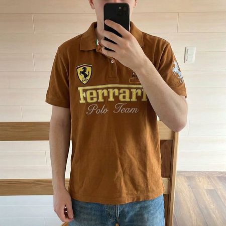 Ferrari Vintage Ferrari Poloshirt Gold