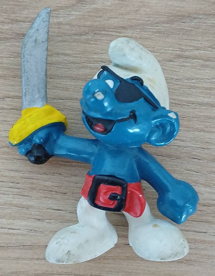 Schleich Statuette: Schlumpf - Pirat - Schleich PEYO 1978 – Usato da Walenstadt venduto da Numis68 1
