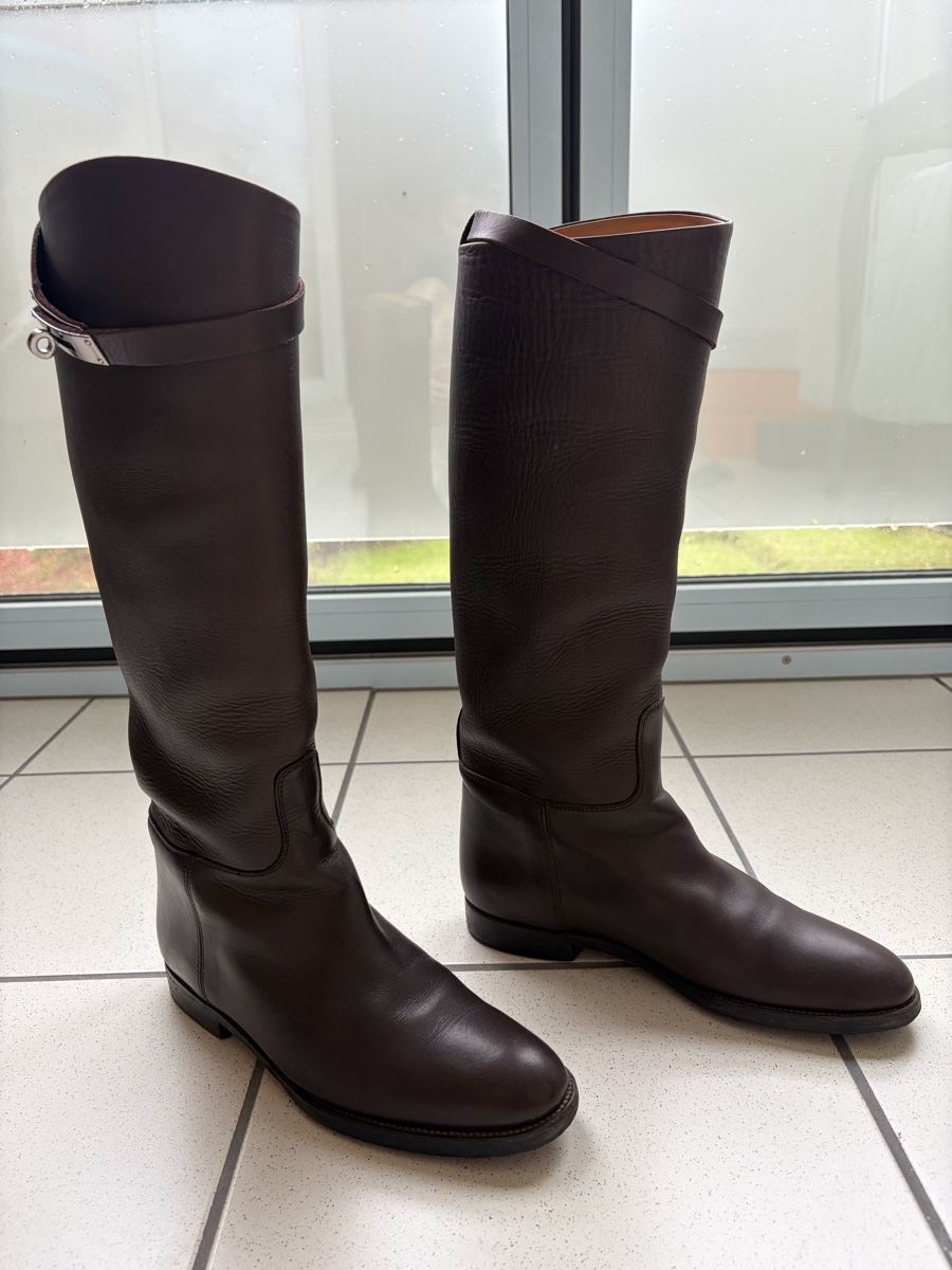 Hermès Damenschuhe: Hermes Jumping brown boots 38 – Gebraucht aus Zürich von nat_k