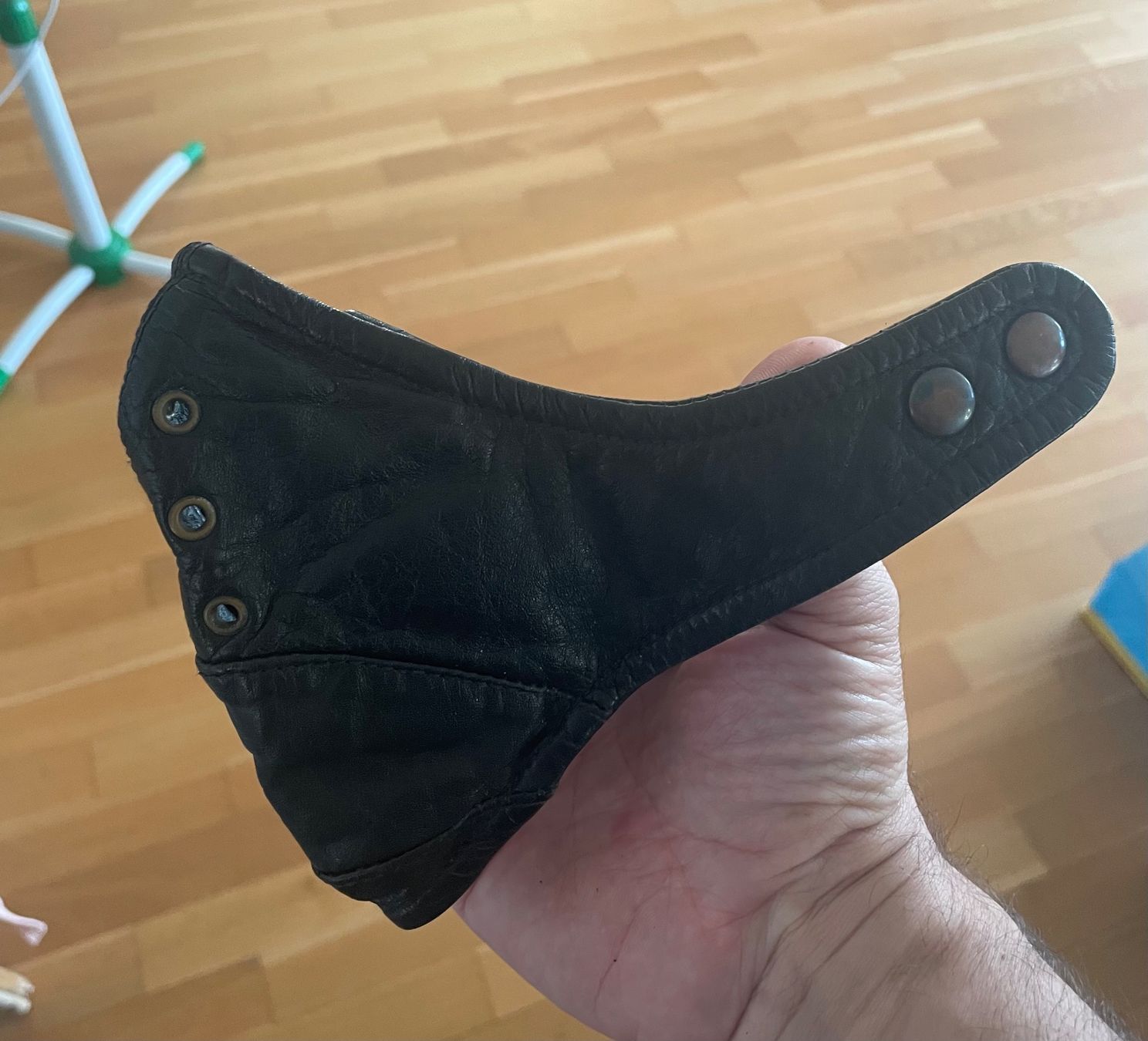 Caschi & visiere: Davida Helm Original mit 2 Leder Gesichtsmasken – Usato da Grenchen venduto da Jimbo3743 9