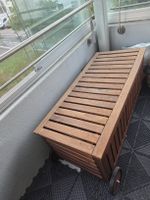 Garten Aufbewahrungsbox aus Holz rollbar guter Zustand
