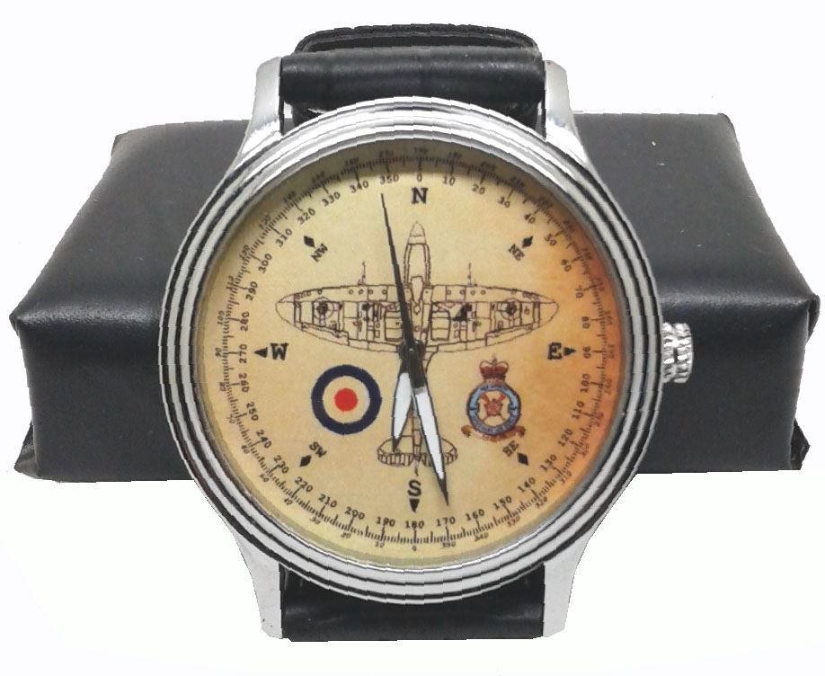 Sonstiges zu Aviatik: Spitfire RAF WW-II Pergament Armbanduhr – Neu und originalverpackt aus Valbonne von laiton.france