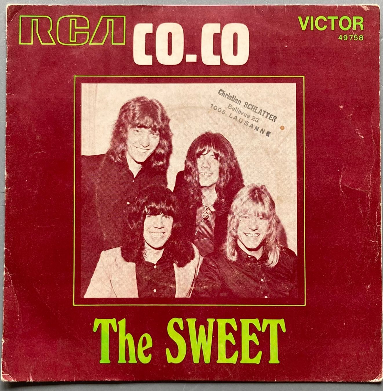 Dischi in vinile: THE SWEET - CO-CO – Usato da Poliez-Pittet venduto da Newtown-Records
