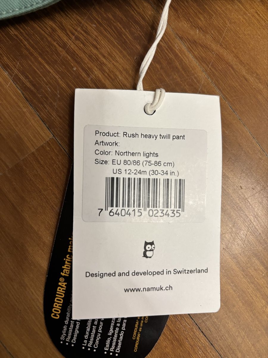 Namuk Pantaloni: Neue Namuk Hose 80/86 – Nuovo e nell'imballaggio originale da Schwerzenbach venduto da herzankerkreuz 4