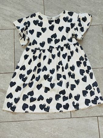 Kleid H&M Herzmuster weiss EUR 122 guter Zustand