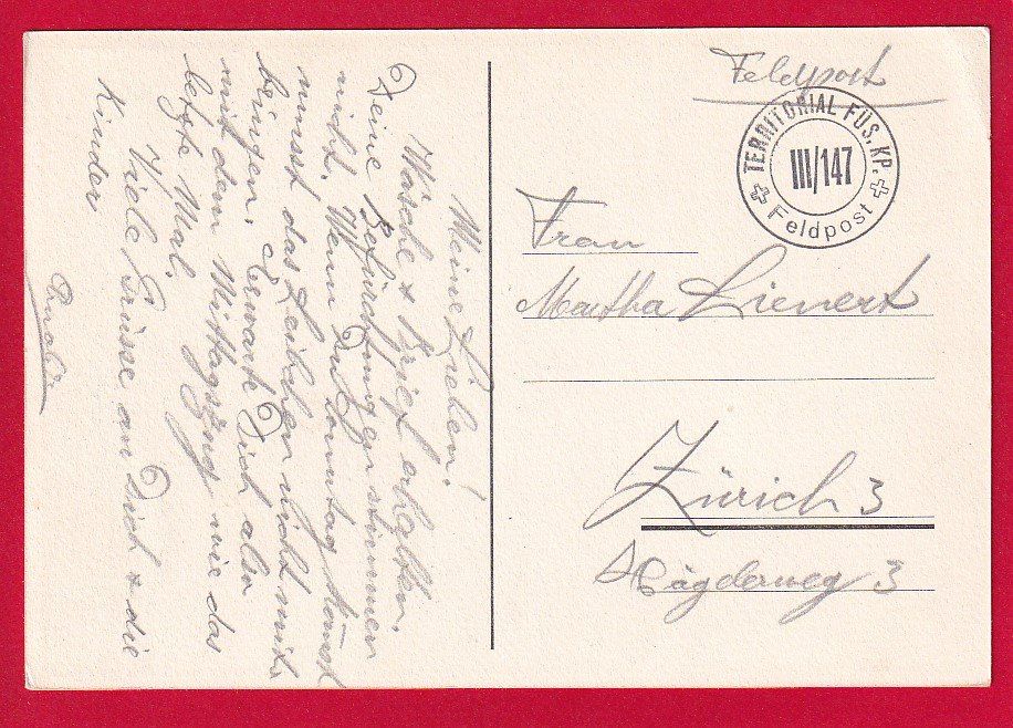 Cartoline postali: AK TER. BAT 147, MILITÄR – Usato da Grüningen venduto da Kartensammler 1