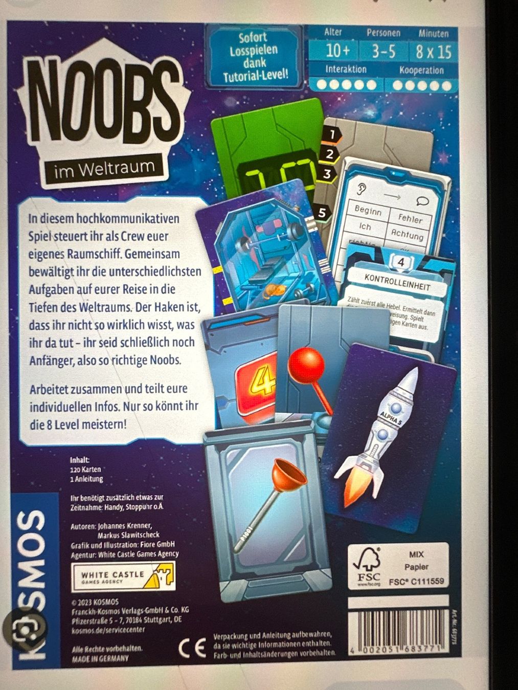 Giochi: Spiel Noobs im Weltraum – Nuovo e nell'imballaggio originale da Gossau SG venduto da luckyluke22 1