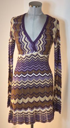 M 38/40 HALLHUBER leichtes Boho Garnstrick Kleid Sommerkleid