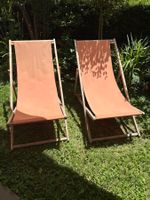 2 klappbare Sonnenliegen