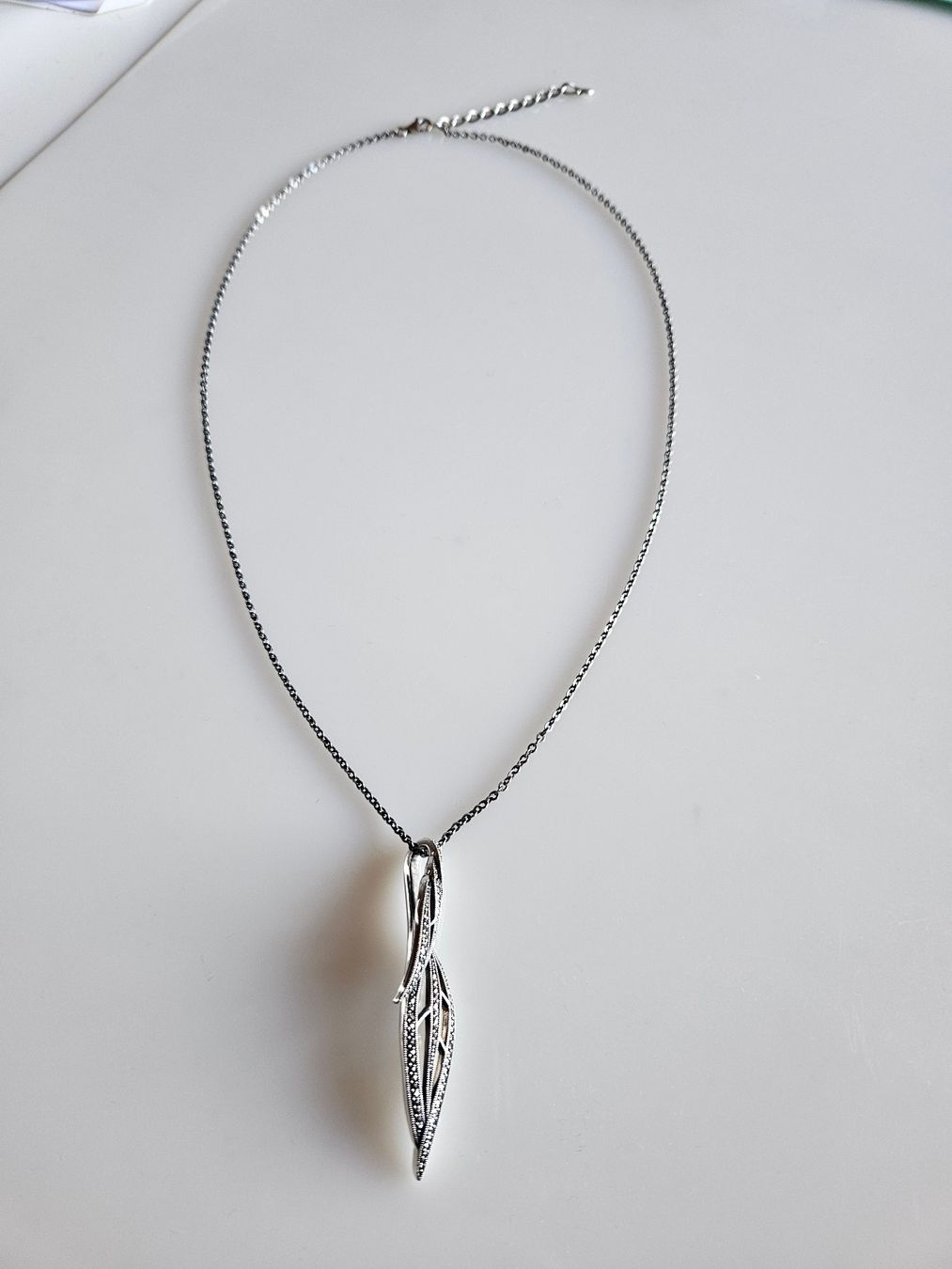 Catenine: Lange Silber Kette mit Anhänger – Nuovo (secondo la descrizione) da Winterthur venduto da ste_tcx5 2