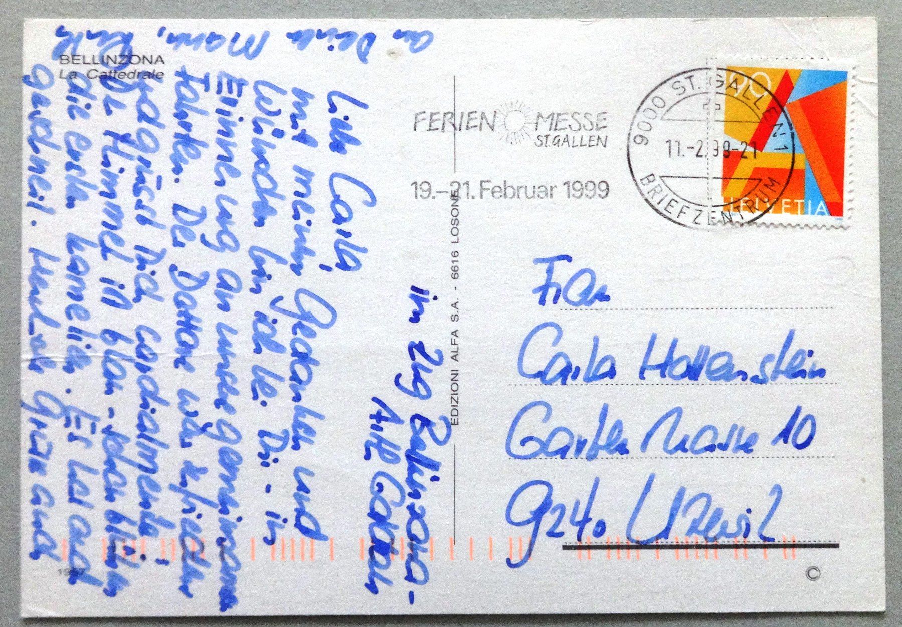 Cartoline postali: Bellinzona, La Cattedrale – Difettoso da Fétigny venduto da Billy2miny 1