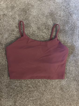 Dusty Rose Cropped Tank Top - Size L - Summer Essential
