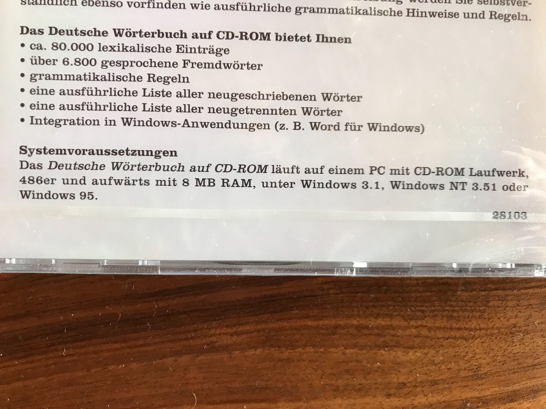 CD & DVD vierges: CD-ROM Deutsches Wörterbuch – Neuf avec emballage d'origine à Meilen par Flockenwirbel 2