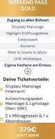 Find your Flow Ticket GOLD (2 Stück) November 2026 Basel