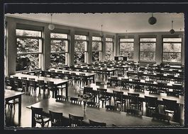 AK Baden, Speisesaal des Hotel Freihof