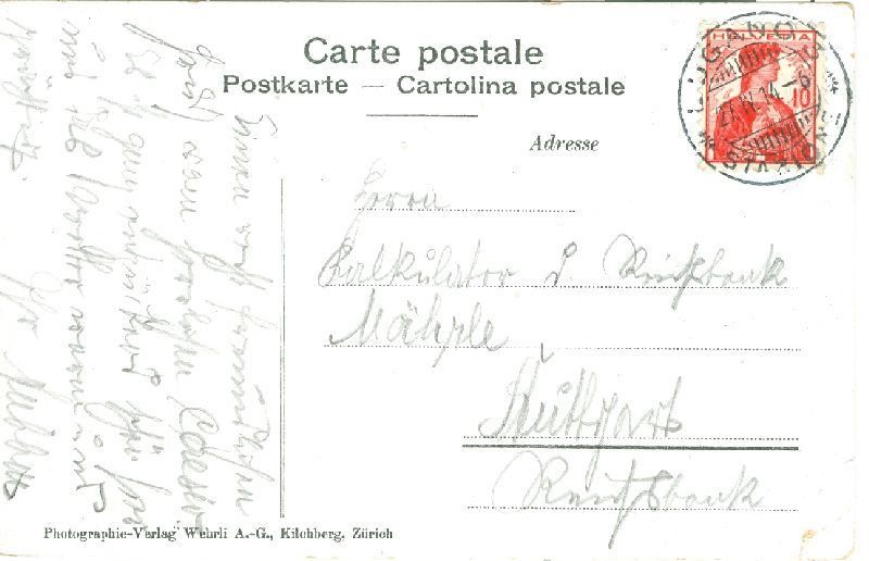 Cartoline postali: Morcote - Litho + 1914 – Usato da Emmenbrücke venduto da teestube 1