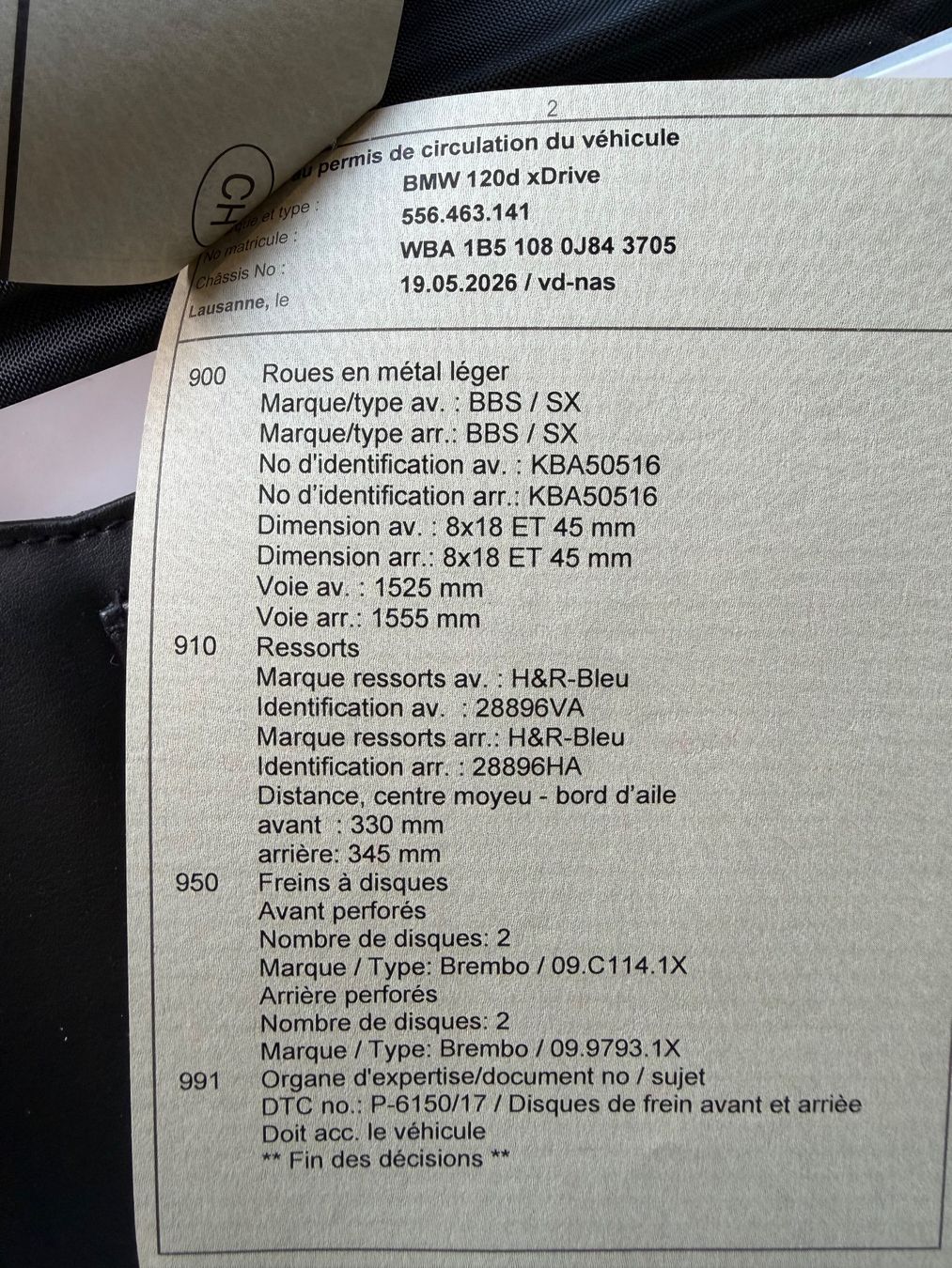 BMW Automobili: BMW 120D pack M 215Hp 450Nm – Usato da Cossonay-Ville venduto da art_6l8c 7