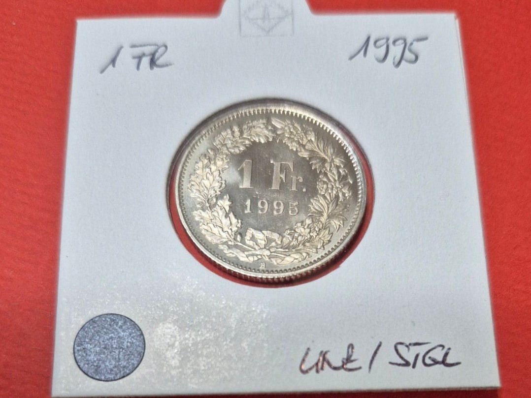 Tutti le monete: 1 Franken 1995, unzirkuliert – Nuovo e nell'imballaggio originale da Alpnach-Dorf venduto da hansimaa49