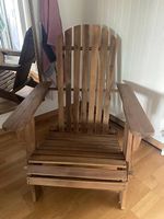 Adirondack Chair mit Fussstütze Akazienholz/ Liegestuhl, neu