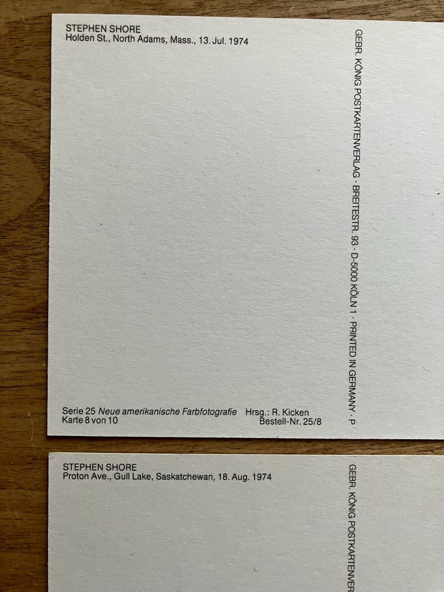Cartes postales: 2 AK Stephen Shore – Neuf (Voir description) à Buchs AG par Allerleis 1