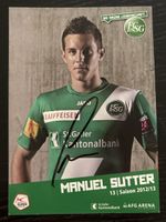 FC St. Gallen Match Karte, signiert, Manuel Sutter