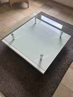 Moderner Couchtisch Glas / Weiß (90x90 cm)