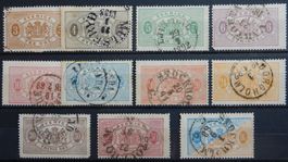 Schweden Dienst Kat. 1-11 gest. 1874 Kat. 106 Euro