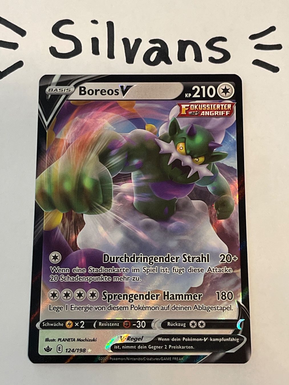 Pokémon Sammelbilder & Trading cards: Boreos V 124/198 Schaurige Herrschaft Deutsch – Neu (gemäss Beschreibung) aus Wil SG von Silvans