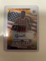 Sammelkarte Yunus Musah Topps Chrome Autogramm 09/25