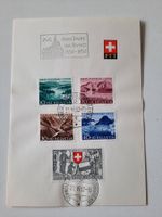 Pro Patria 1952 Satz auf Faltblatt