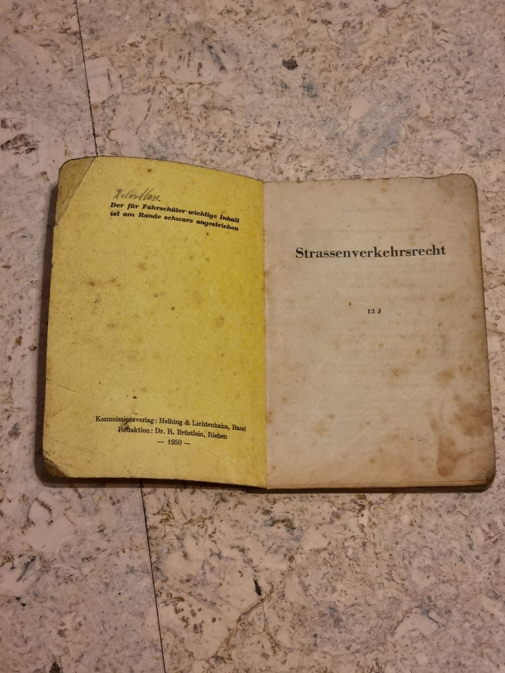 Bücher: Strassenverkehrsrecht von 1950 – Gebraucht aus Wiedlisbach von rostbudeli 1