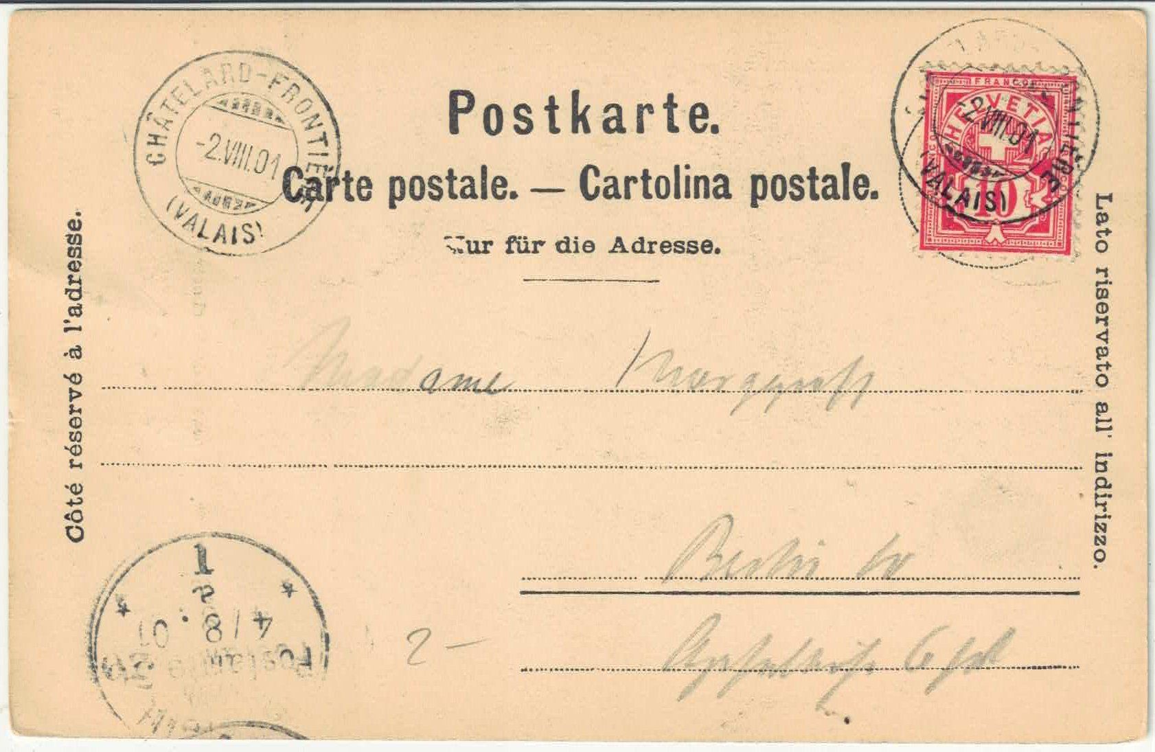 Ansichtskarten: Cascade de Barberine 1901 – Gebraucht aus Ettingen von Kartenplanet 1