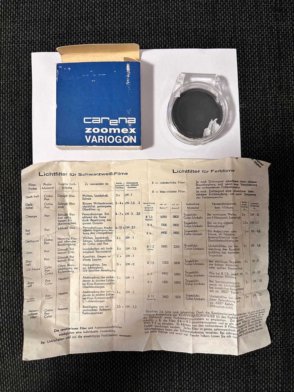 Filter: Carena Zoomex Variogon VII Grau Filter – Gebraucht aus affoltern am albis von bakee