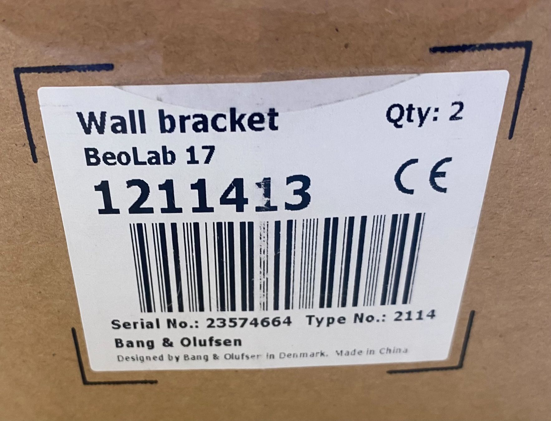 Supporti a parete: Beolab 17 Wall Bracket ( 2 pièces ) – Nuovo e nell'imballaggio originale da Bex venduto da 1_style 1