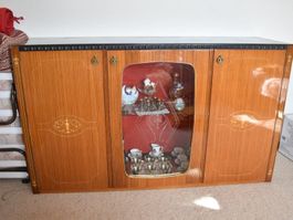 Vintage Buffetschrank / Vitrine, Holz, Top Zustand!