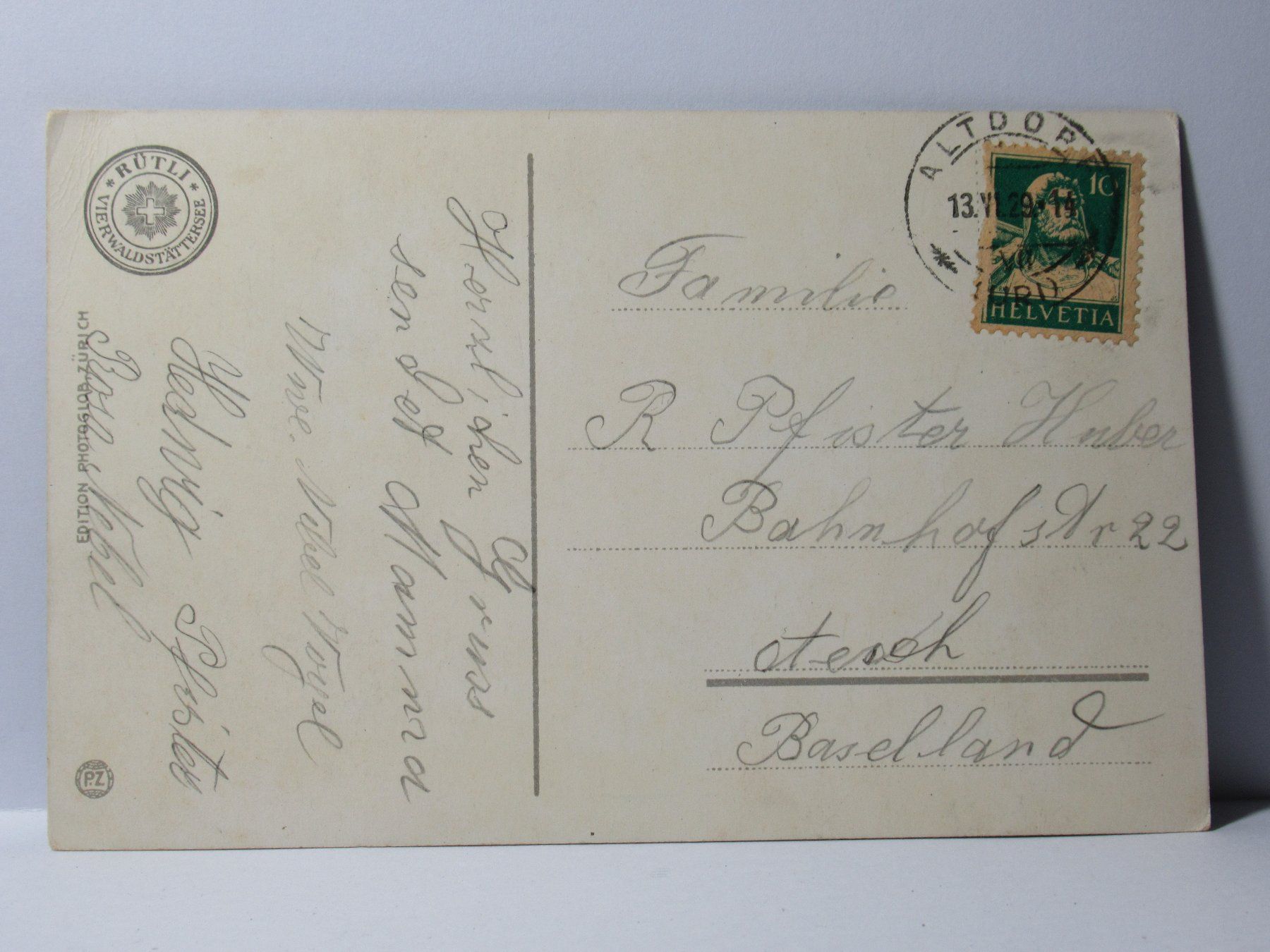 Cartoline postali: Rütli und die Mythen 1929 – Usato da Grenchen venduto da Bluemchen1900 1