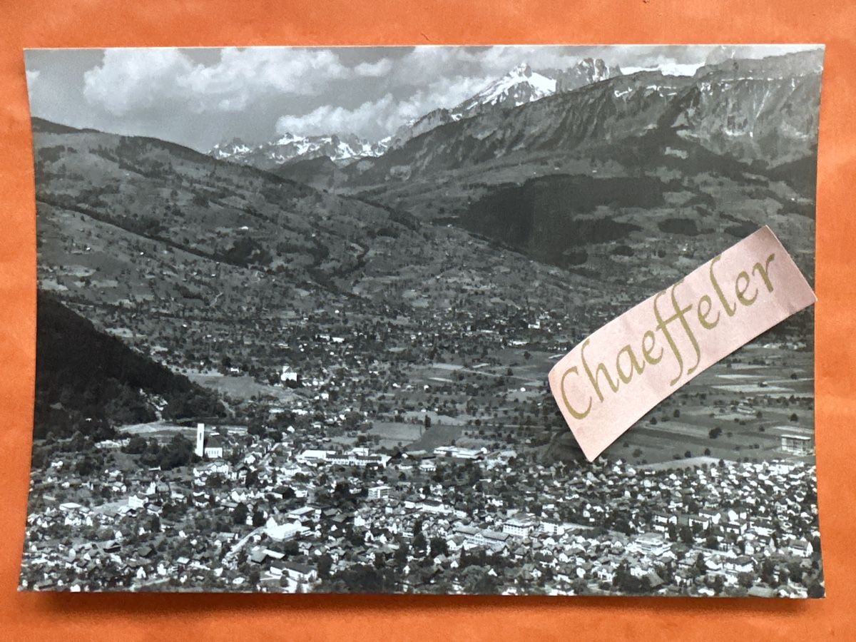 Cartoline postali: Flugaufnahme: Buchs Rheintal – Difettoso da Zürich venduto da Chaeffeler