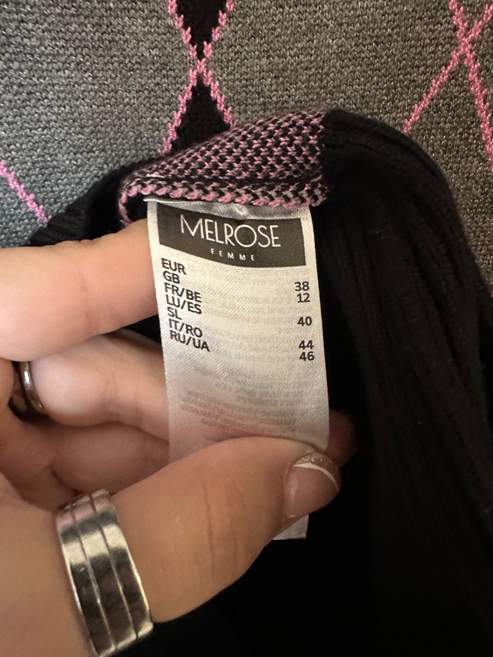 Maglioni & Felpe: Melrose Strickpullover, Argyle-Muster, Gr. 38 – Usato da Schaan venduto da Hermine2018 2