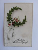 Alte Weihnachtskarte, Grusskarte, Vintage, Rarität!